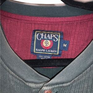 Chaps Ralph Lauren Green and Burgundy Shirt
